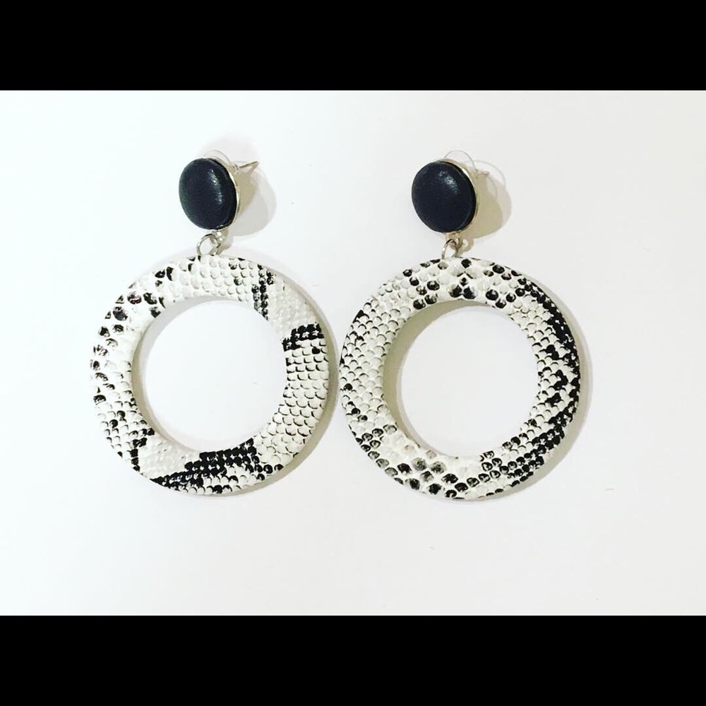 Snakeskin dangle earrings